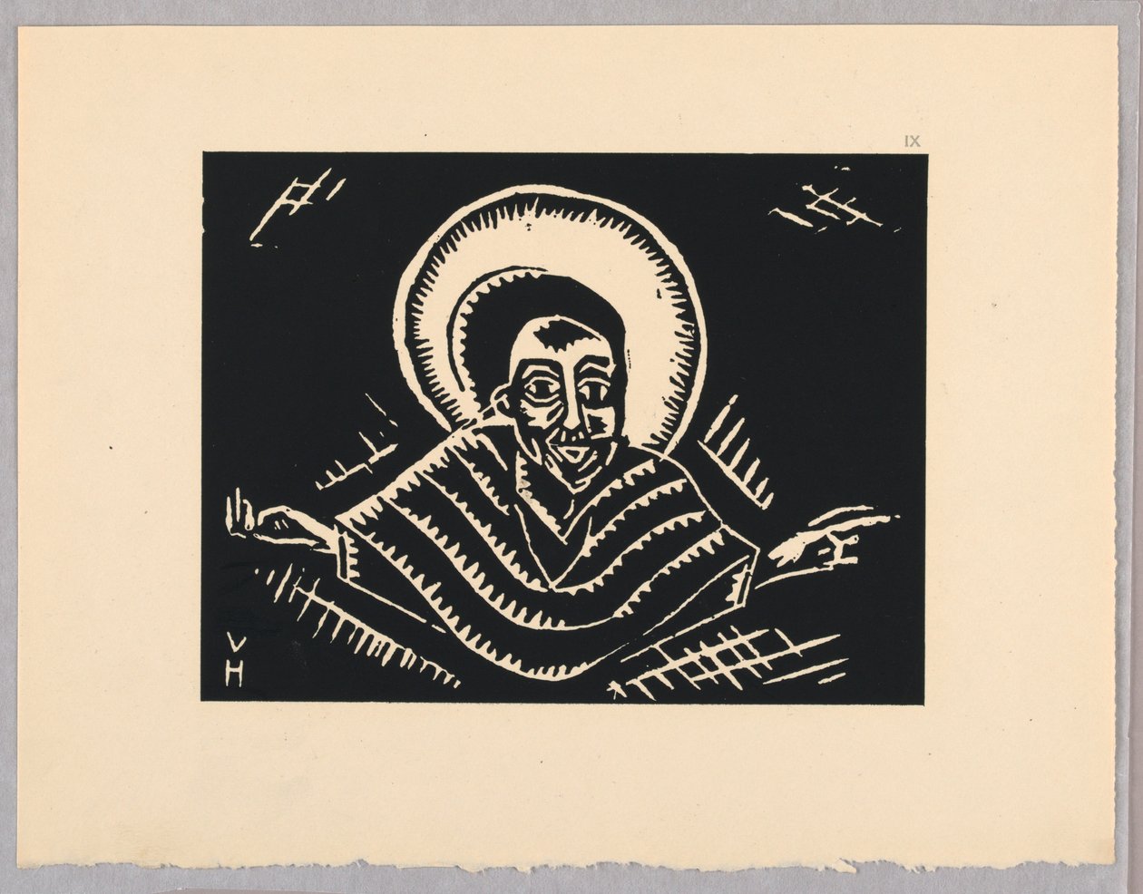 Print, Christ at the Last Judgment, Christ, Plate IX, Ethiopia, or Christ, Madonna and Saints, as I saw them in illuminations of old Ethiopian codices Portfolio by Unbekannt