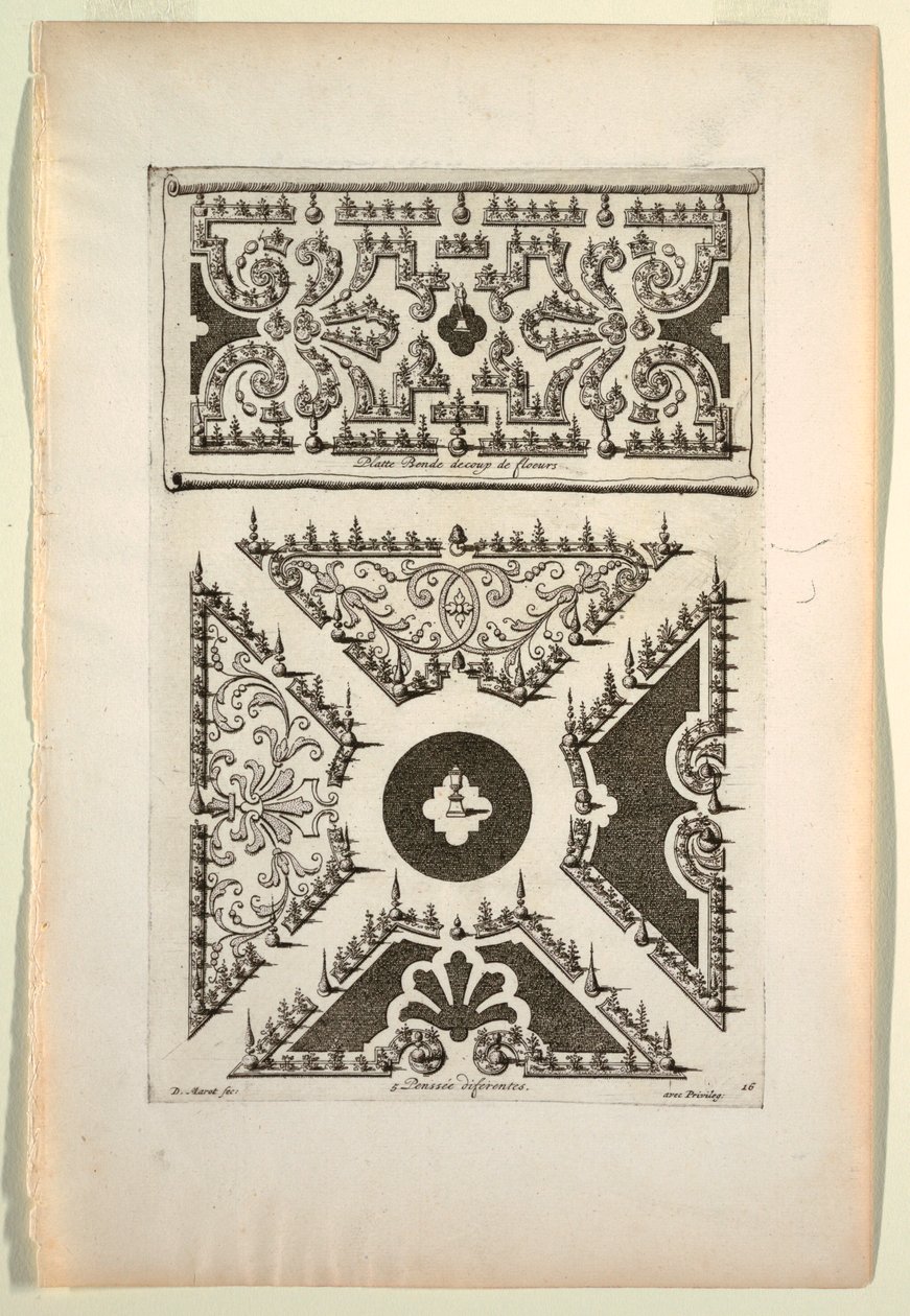 Print, Flat Band of Flowers (Five Different Variations) by Unbekannt