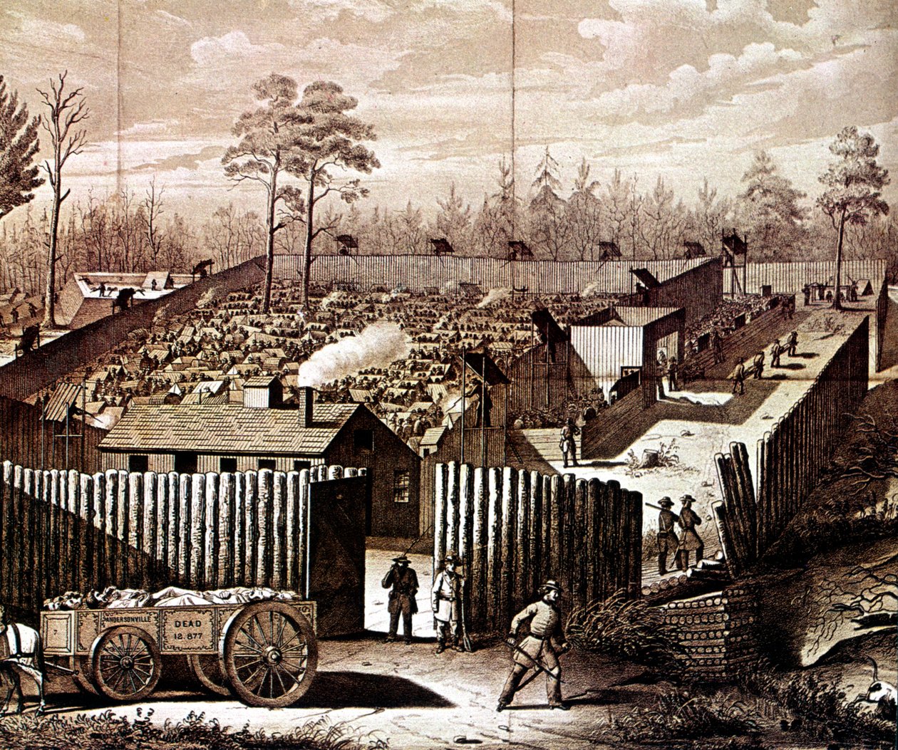 Prison Stockade at Andersonville, Georgia, American Civil War by Unbekannt