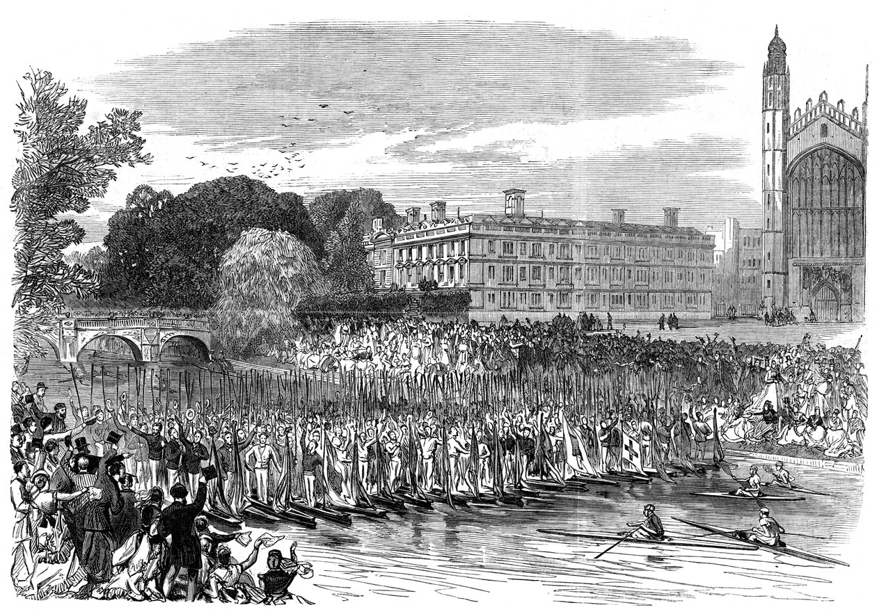 Procession of Boats at Cambridge, 1870 by Unbekannt