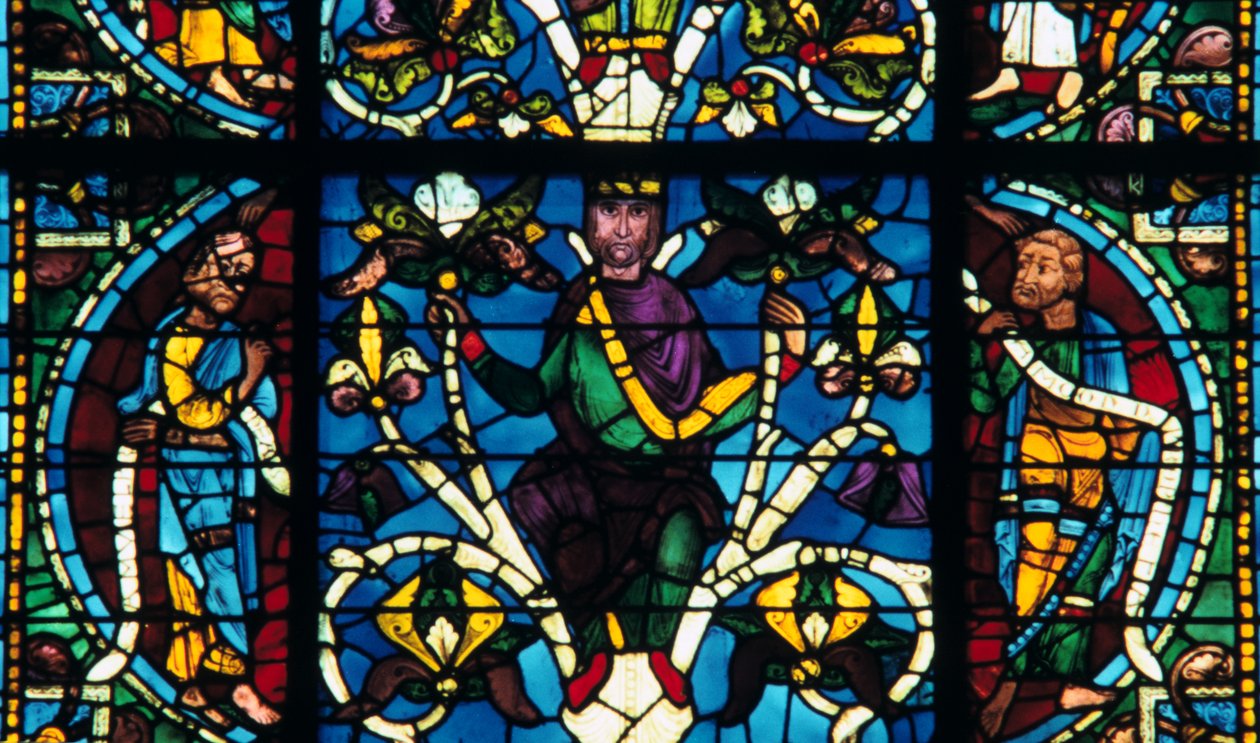 Prophet, Stained Glass, Chartres Cathedral, France, 1145-1155 by Unbekannt