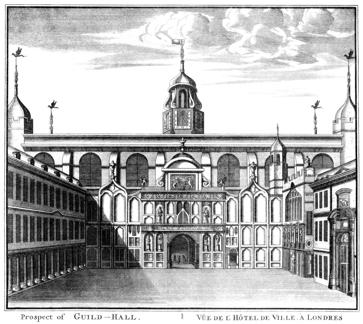 Prospect of Guildhall, City of London by Unbekannt