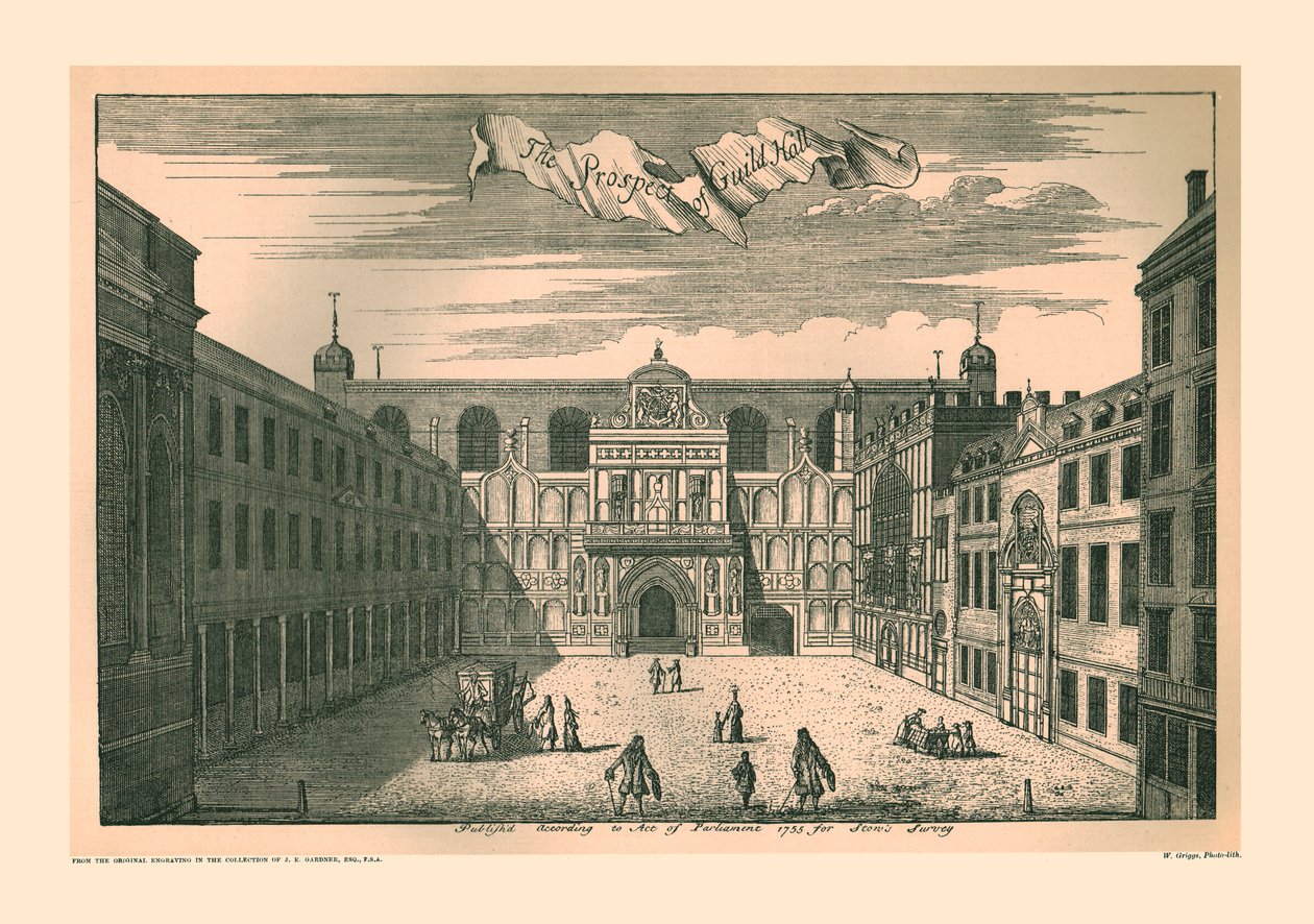 Prospect of the London Guild Hall, 1755, 1886 by Unbekannt