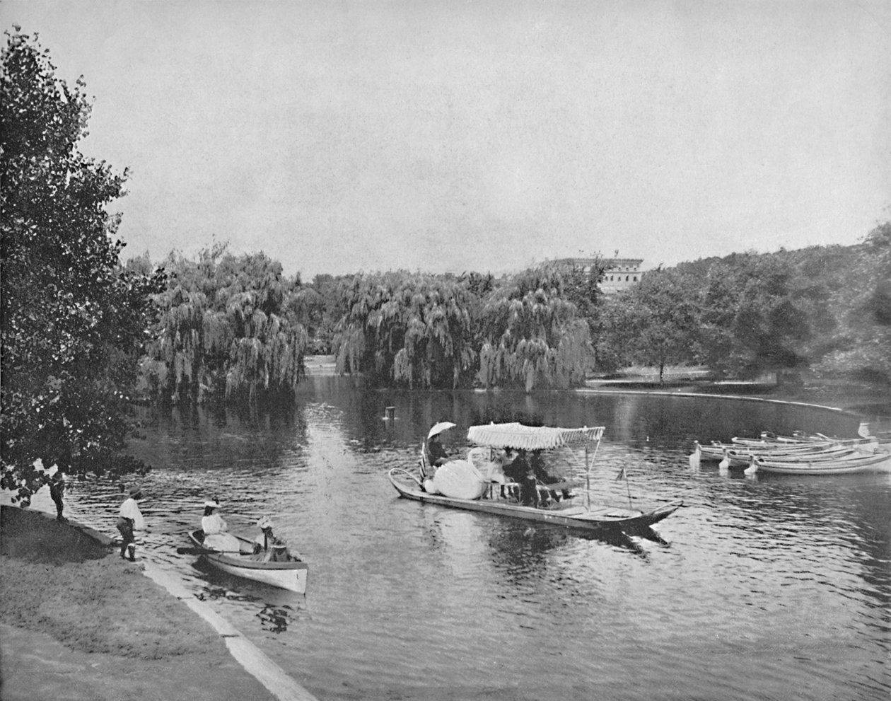 Public Garden and Lake, Boston, c1897 by Unbekannt
