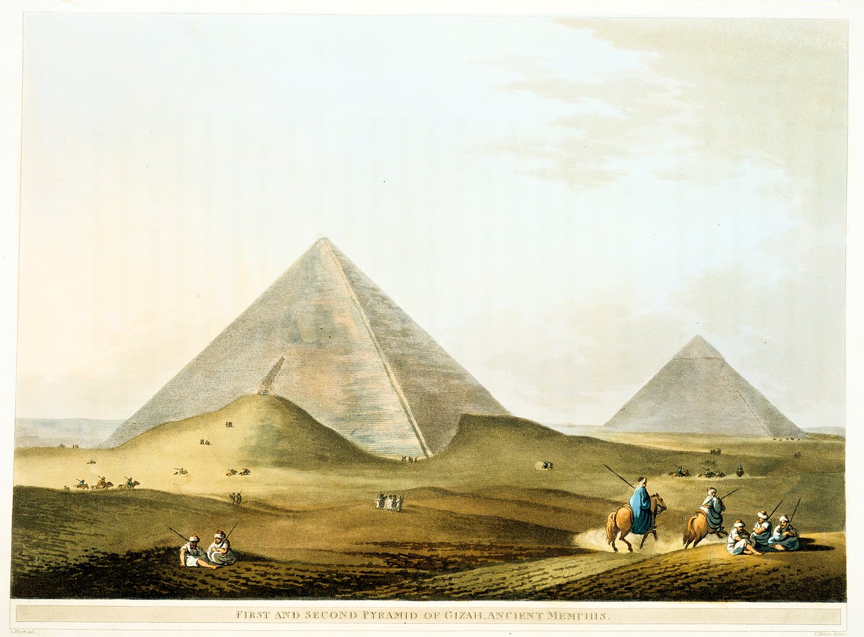 Pyramids at Giza, Egypt, 4th Dynasty, Old Kingdom, 26th Century BC by Unbekannt