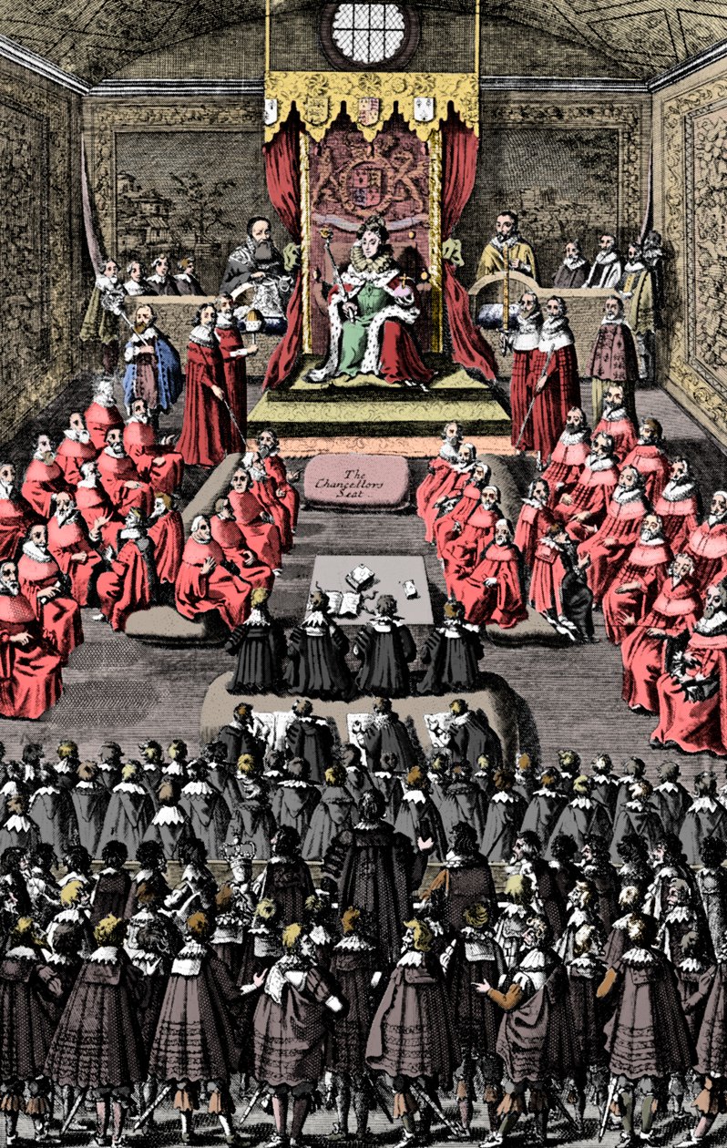Queen Elizabeth I in Parliament by Unbekannt