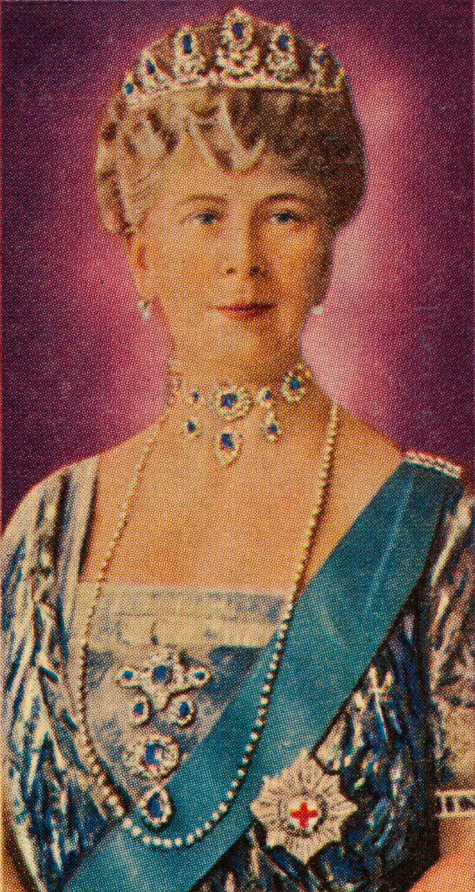 Queen Mary, consort of King George V, in court dress by Unbekannt