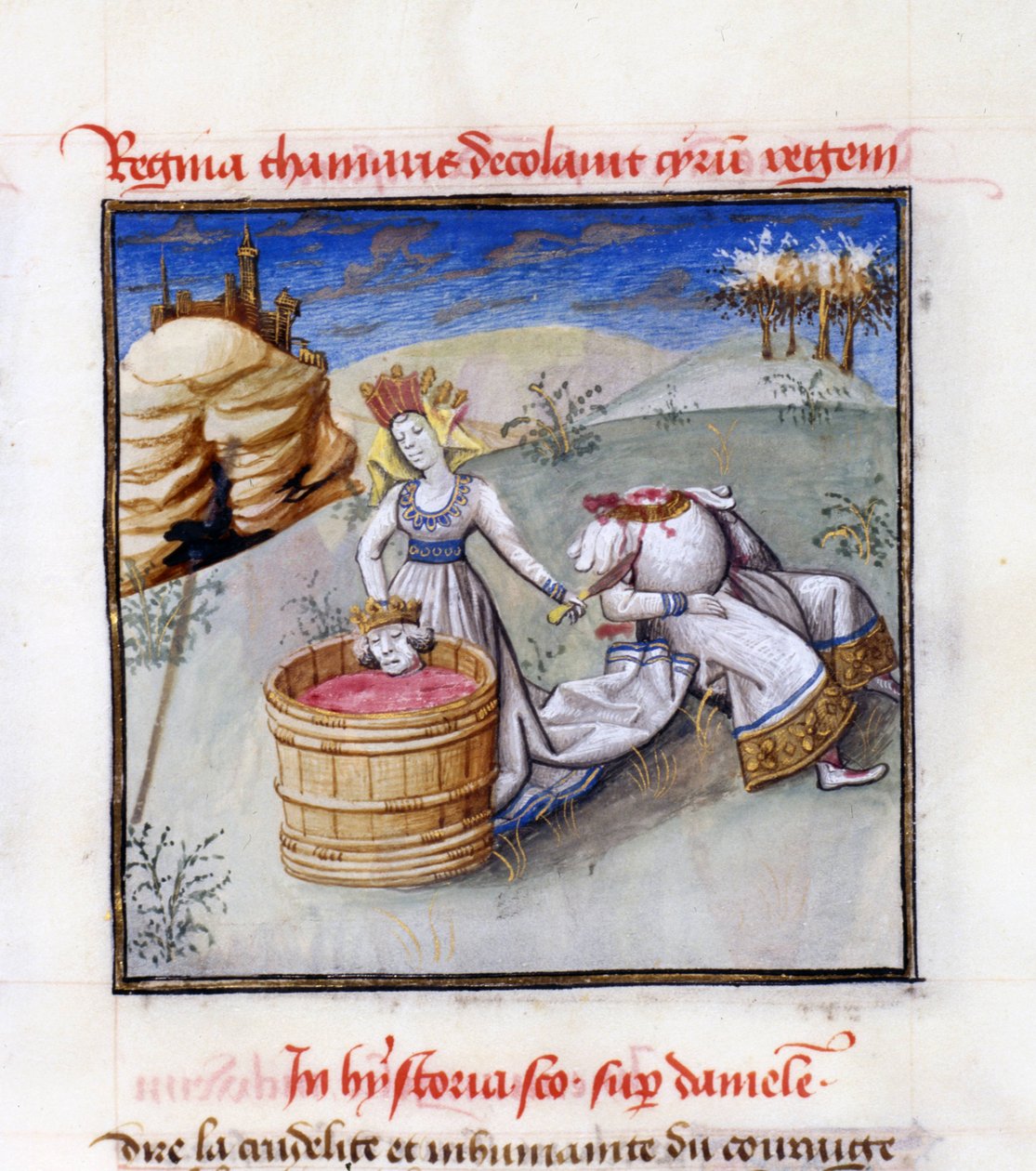 Queen Tomyris (from Speculum Humanae Salvationis by Ludolph of Saxony) by Unbekannt