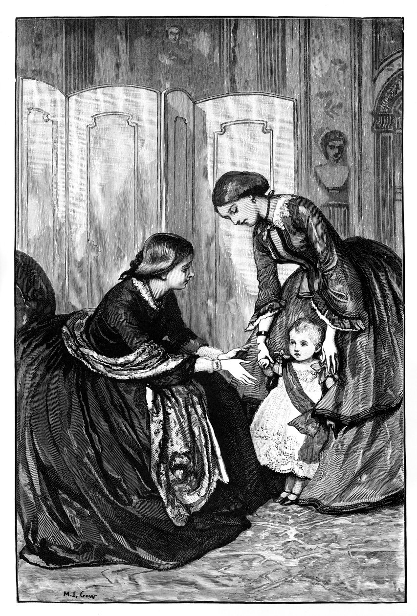 Queen Victoria and her little grandson, Prince Wilhelm of Prussia by Unbekannt