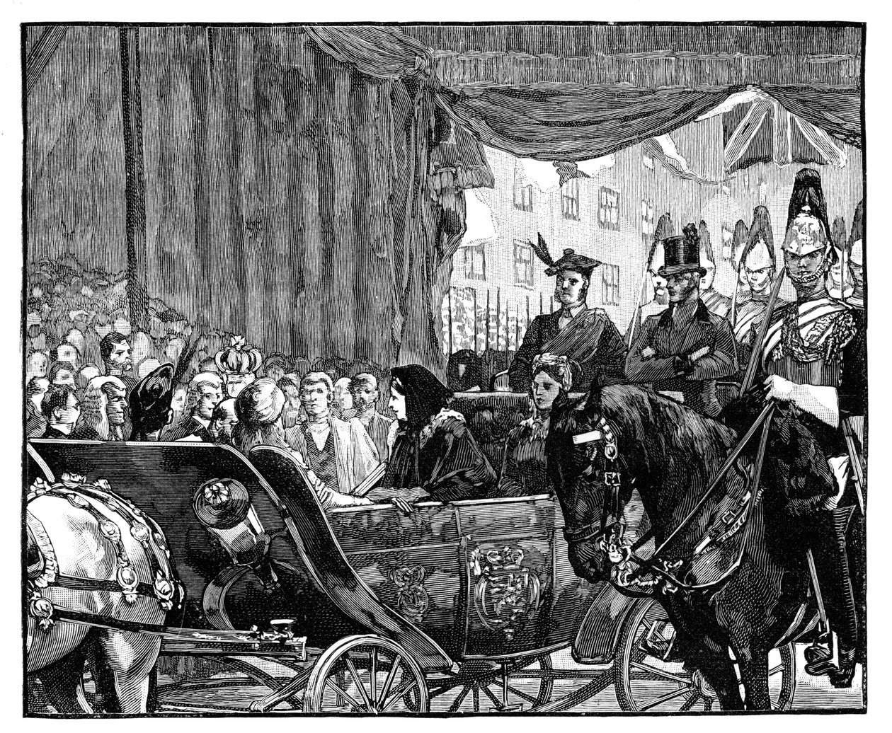Queen Victoria opening Blackfriars Bridge, London by Unbekannt