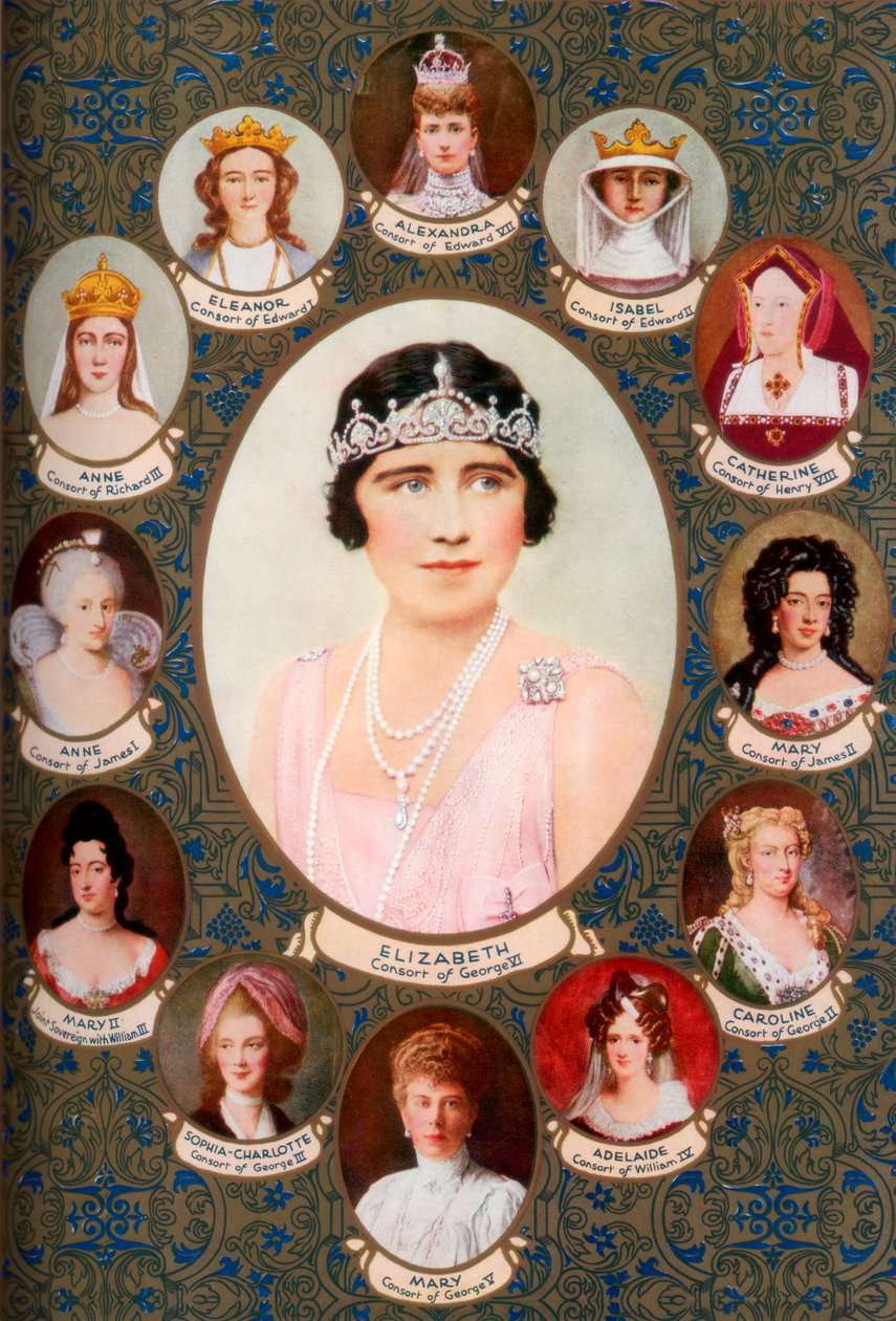Queen consorts crowned in Westminster Abbey by Unbekannt
