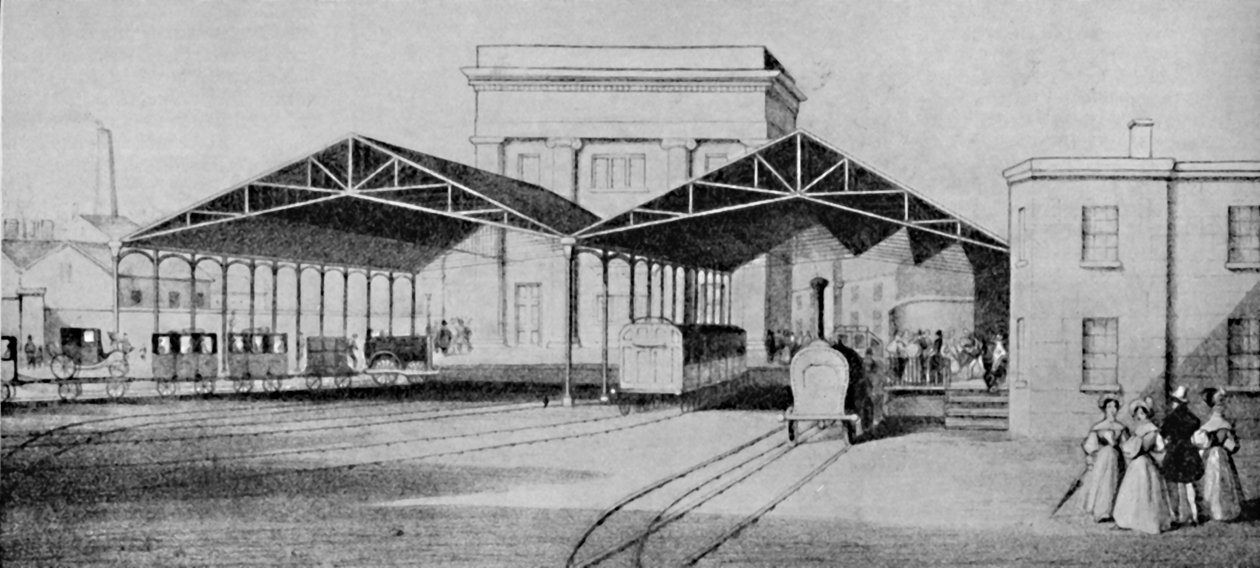 Railway stations in the early days were strangely primitive affairs by Unbekannt