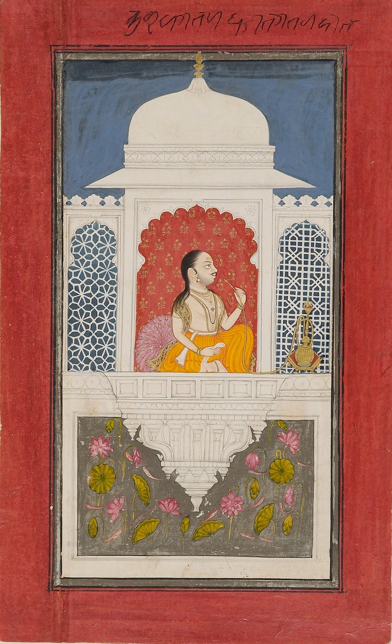 Raja Sagat Singh in a pavilion by Unbekannt