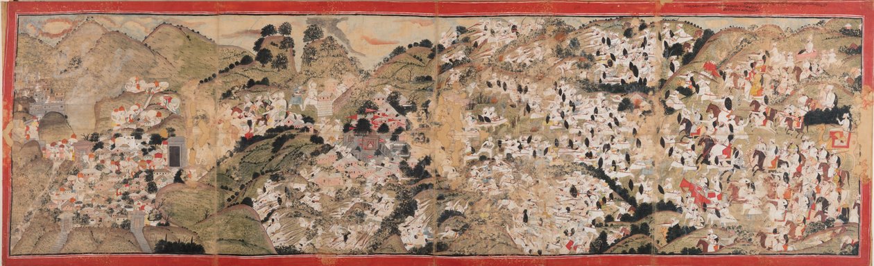 Raja Sansar Chand Attacking Kangra Fort by Unbekannt Unbekannt