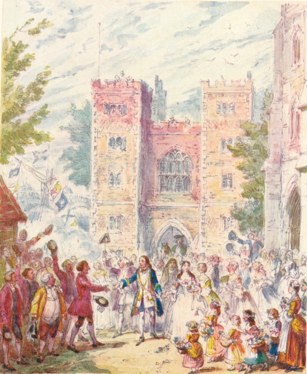 Randulph Crews Marriage with Hilda at Lambeth Church by Unbekannt