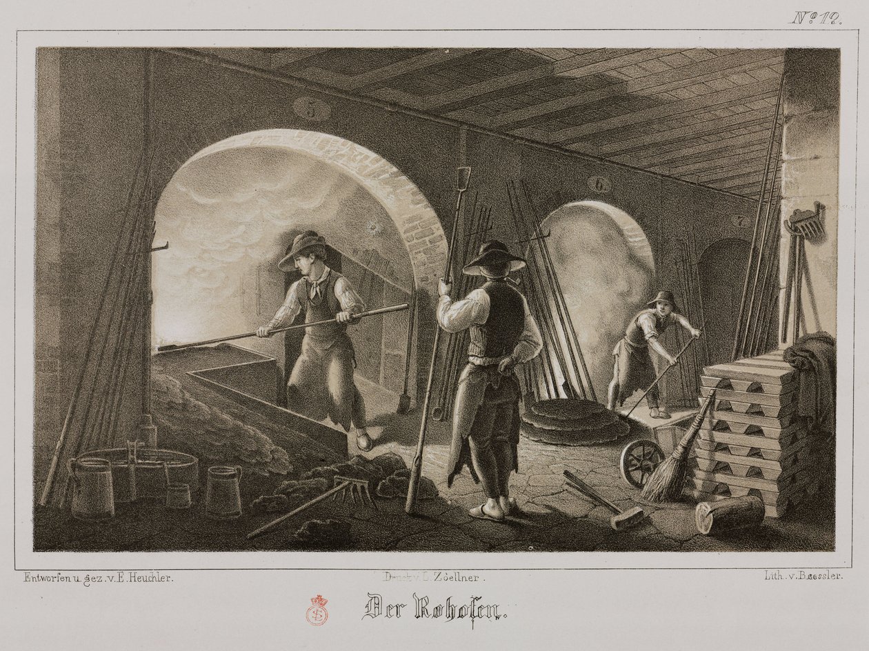 Raw Materials Processing, Metallurgy Forging Precious Metal, Germany, c 1851 by Unbekannt