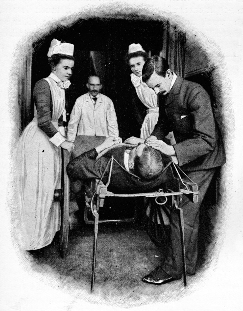 Receiving an Accident Case at Poplar Hospital, London by Unbekannt