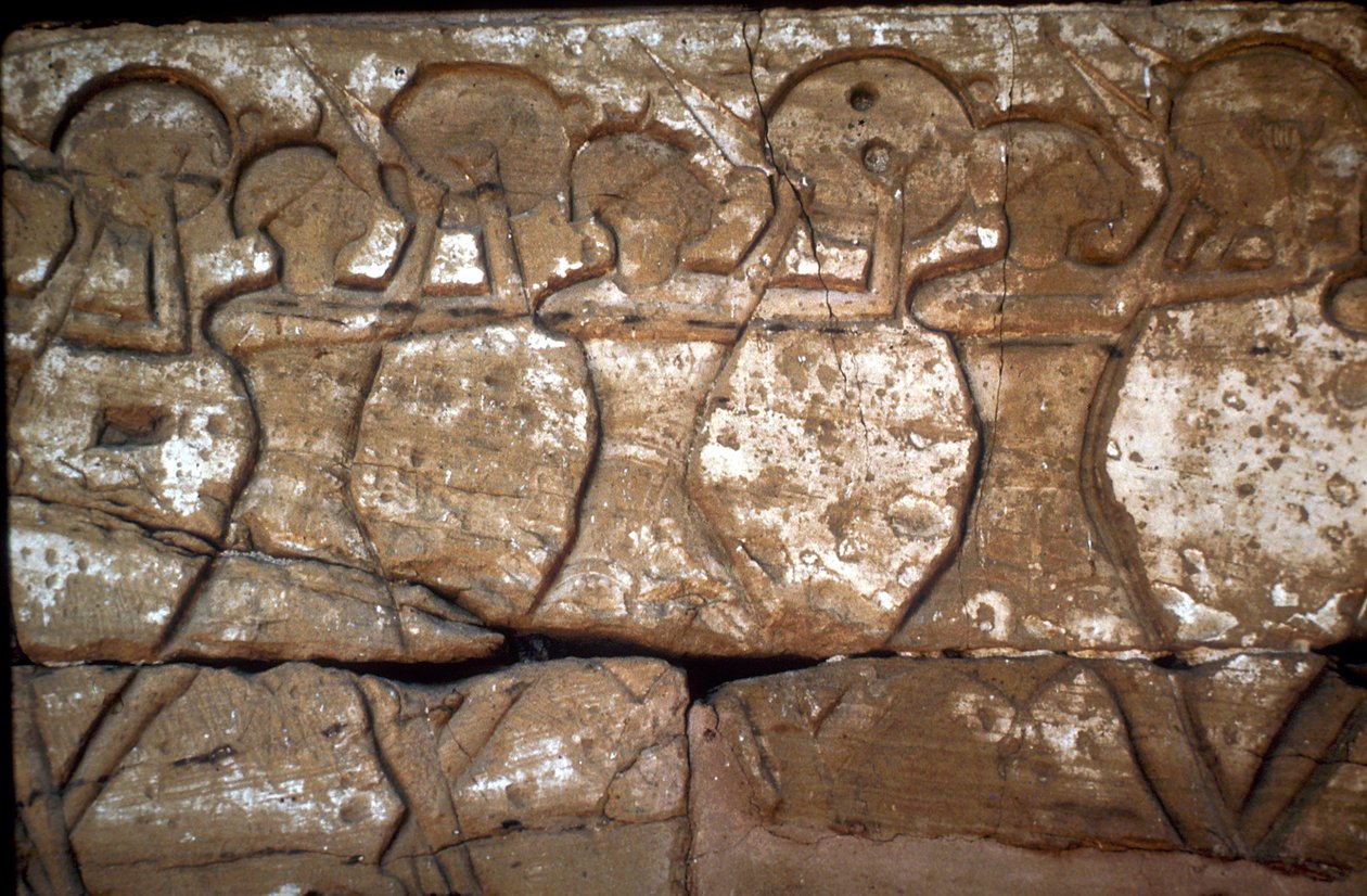 Relief of Soldiers, Temple of Rameses III, Medinat Habu, Luxor, Egypt by Unbekannt