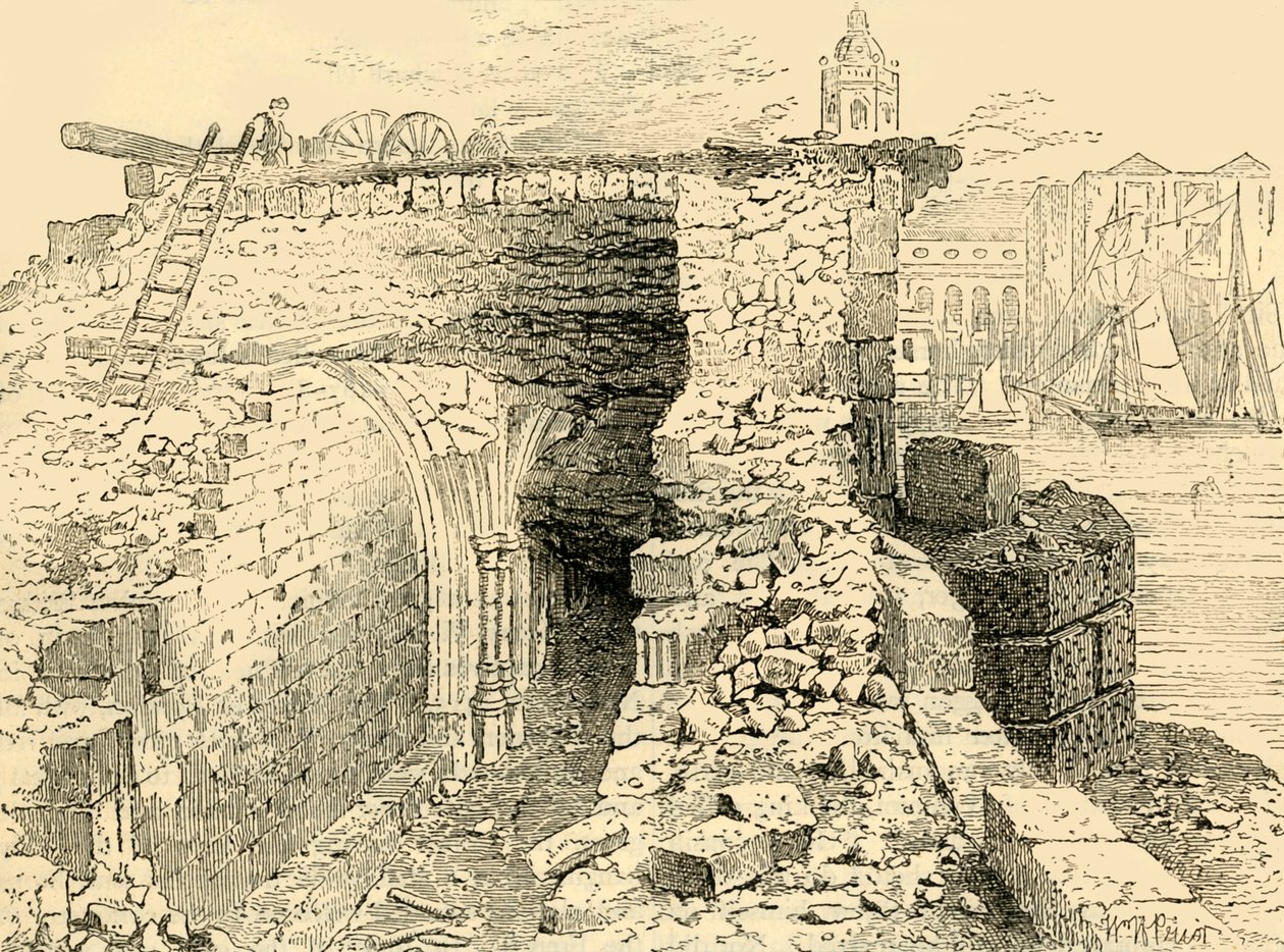 Remains of the Chapel of St. Thomas, Old London Bridge by Unbekannt