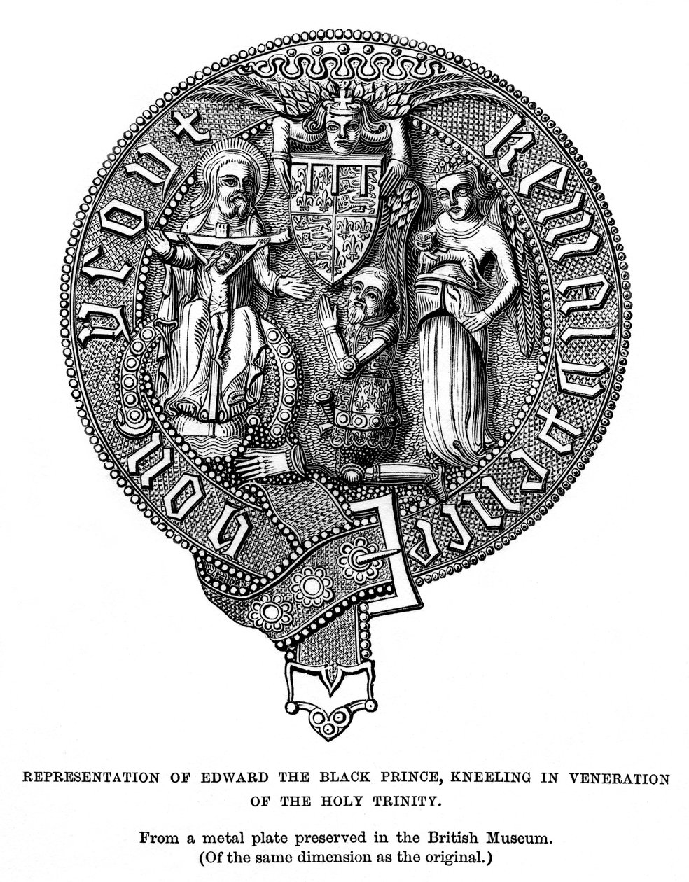 Representation of Edward, the Black Prince, Kneeling in Veneration of the Holy Trinity by Unbekannt