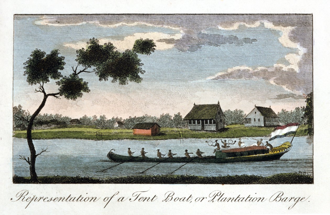 Representation of a Tent Boat, or Plantation Barge by Unbekannt