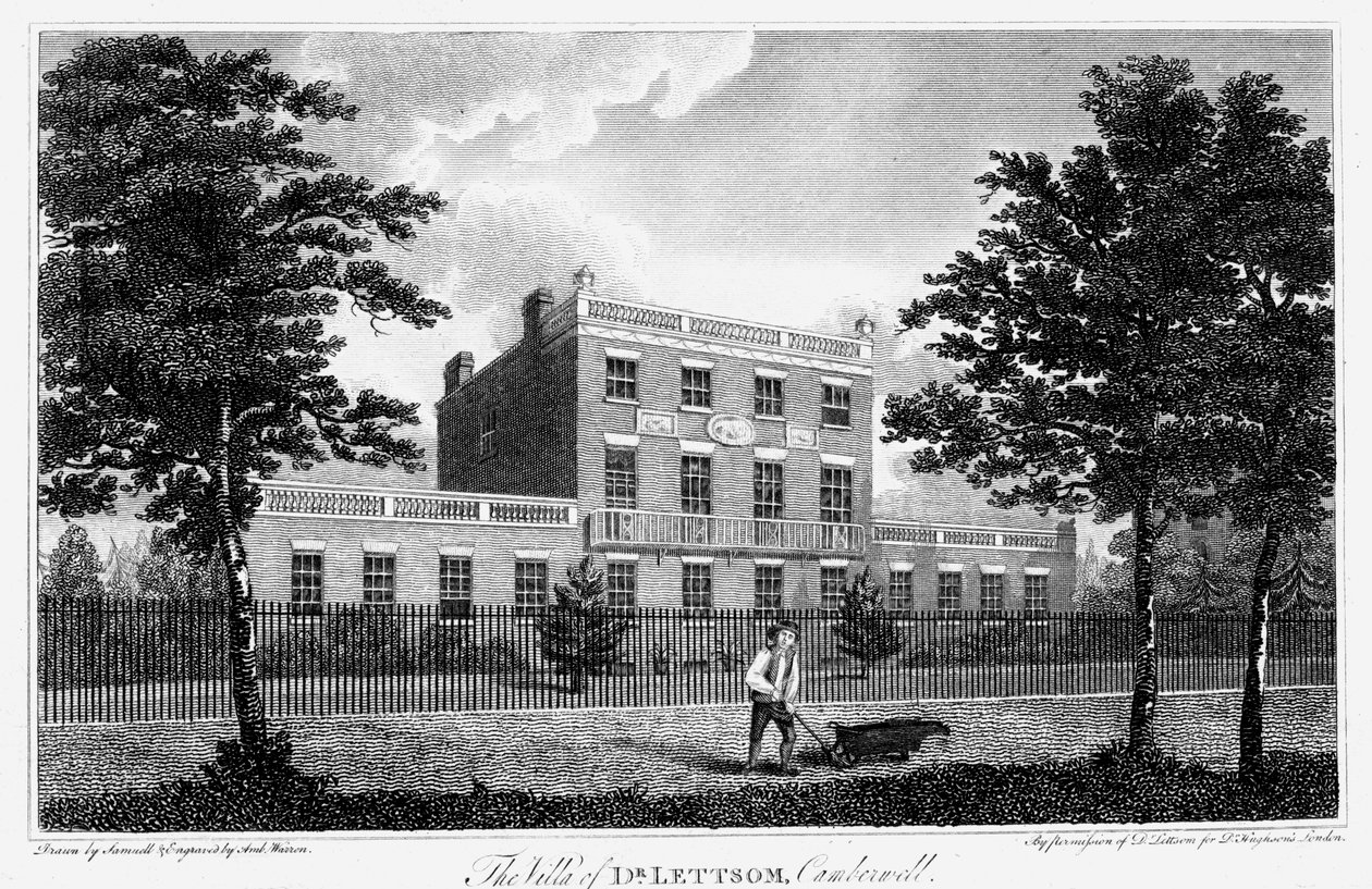 Residence of John Coakley Lettsom, Camberwell, London by Unbekannt