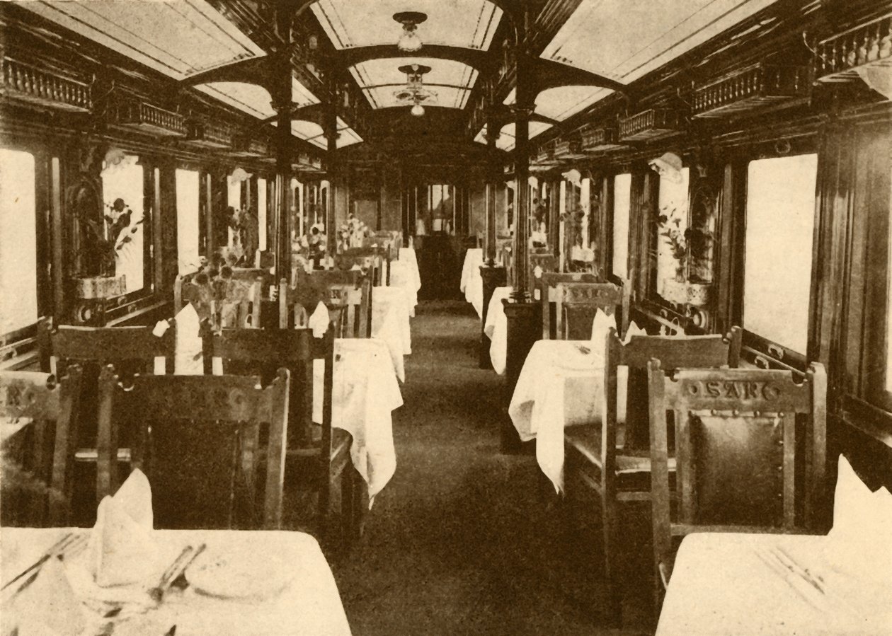 Restaurant Car on a Long-Distance Train, South African Railways, 1930 by Unbekannt