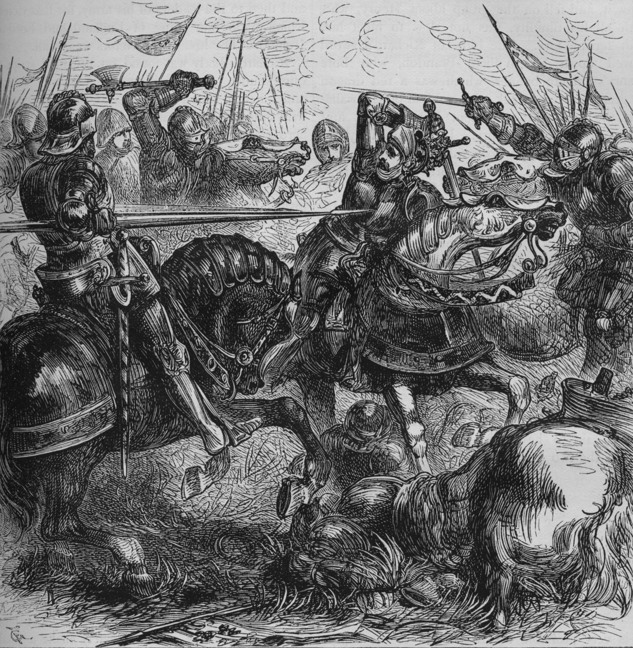 Richard III at Bosworth, 22 August 1485, c1880 by Unbekannt
