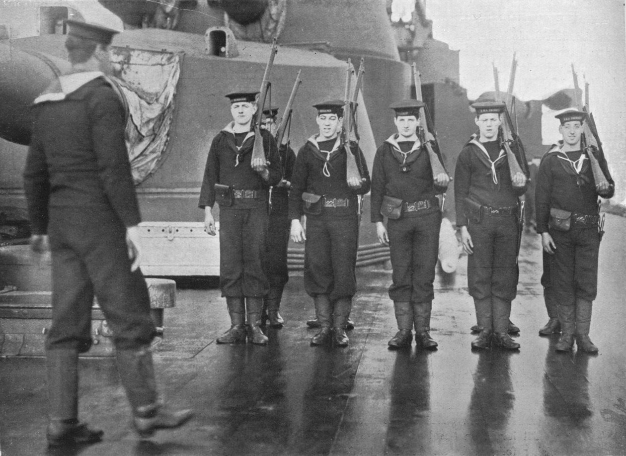 Rifle Drill on Board a British Battleship by Unbekannt