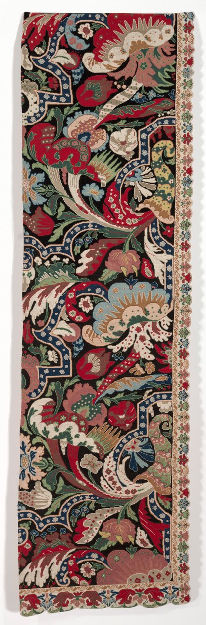 Right Half of a Pair of Needlework Bed Hangings in the Bizarre style by Unbekannt