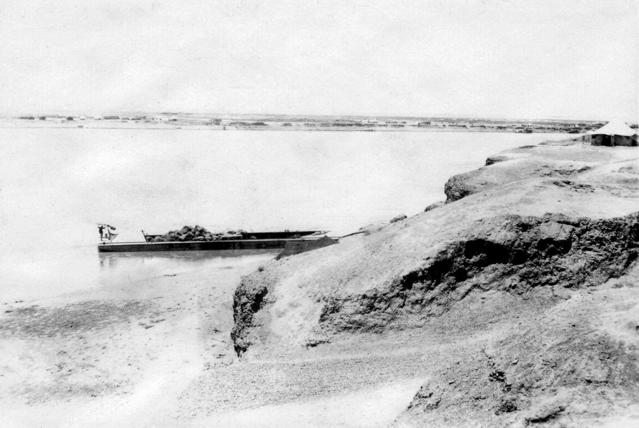 Right bank of the Tigris River and Samarra, Mesopotamia by Unbekannt