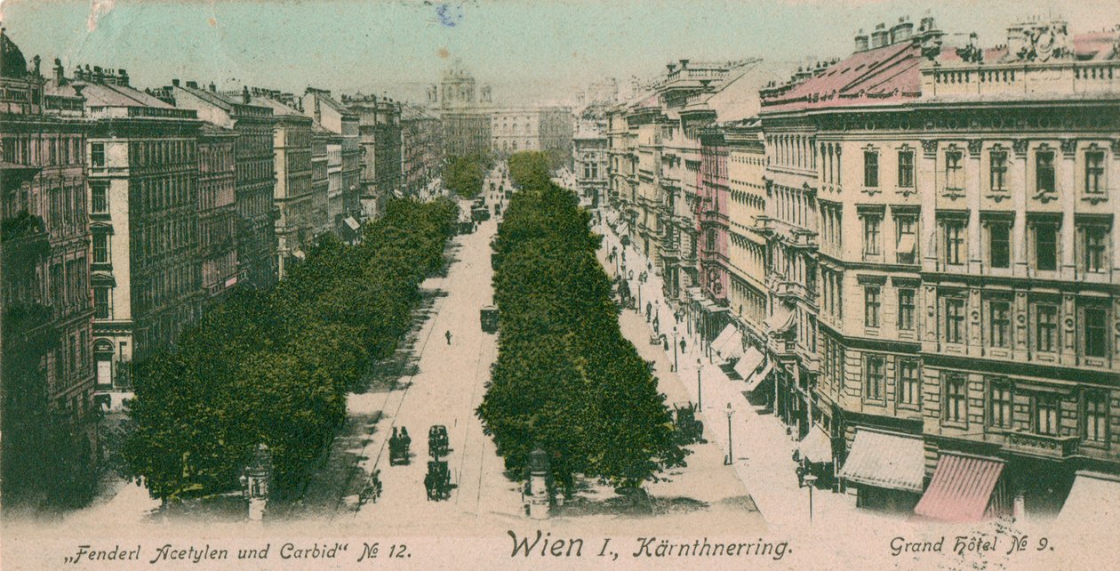 Ringstraße Kärntner Ring, Vienna by Unbekannt