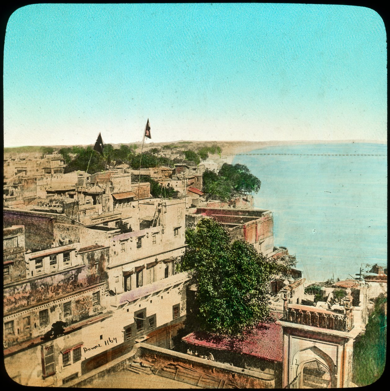 River Ganges from the Aurangzeb Mosque, Benares, India, Late 19th or Early 20th Century by Unbekannt
