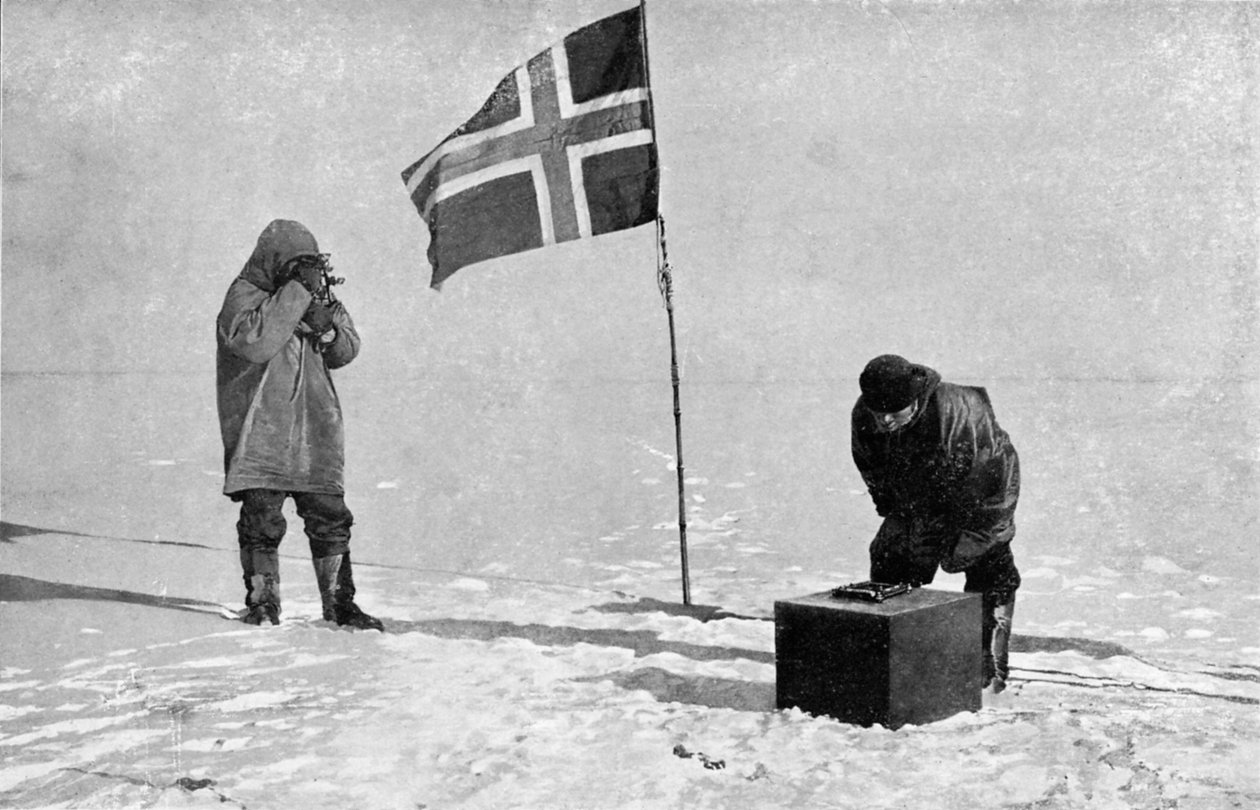 Roald Amundsen, Norwegian Explorer, at the South Pole, 1911 by Unbekannt
