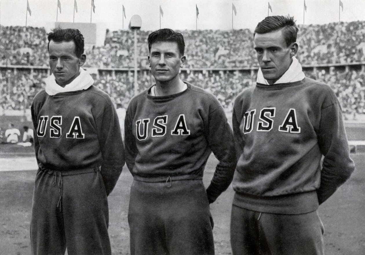 Robert Clark, Glenn Morris, John Parker, American decathletes, Berlin Olympics, 1936 by Unbekannt