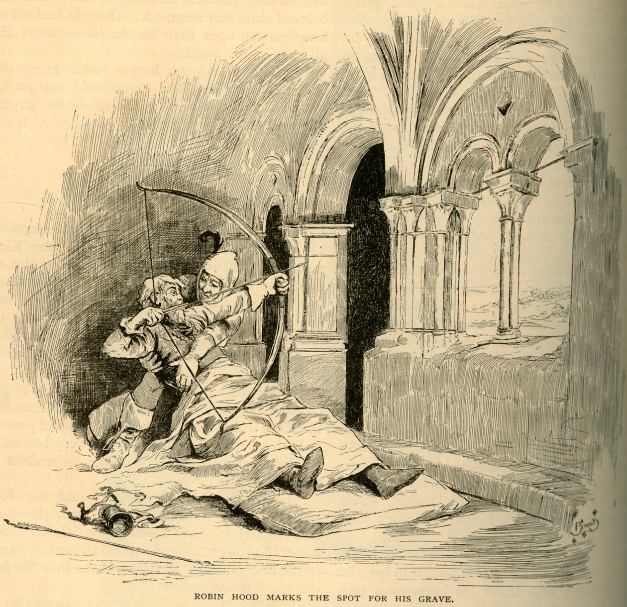 Robin Hood Marks the Spot for his Grave, 1883 by Unbekannt