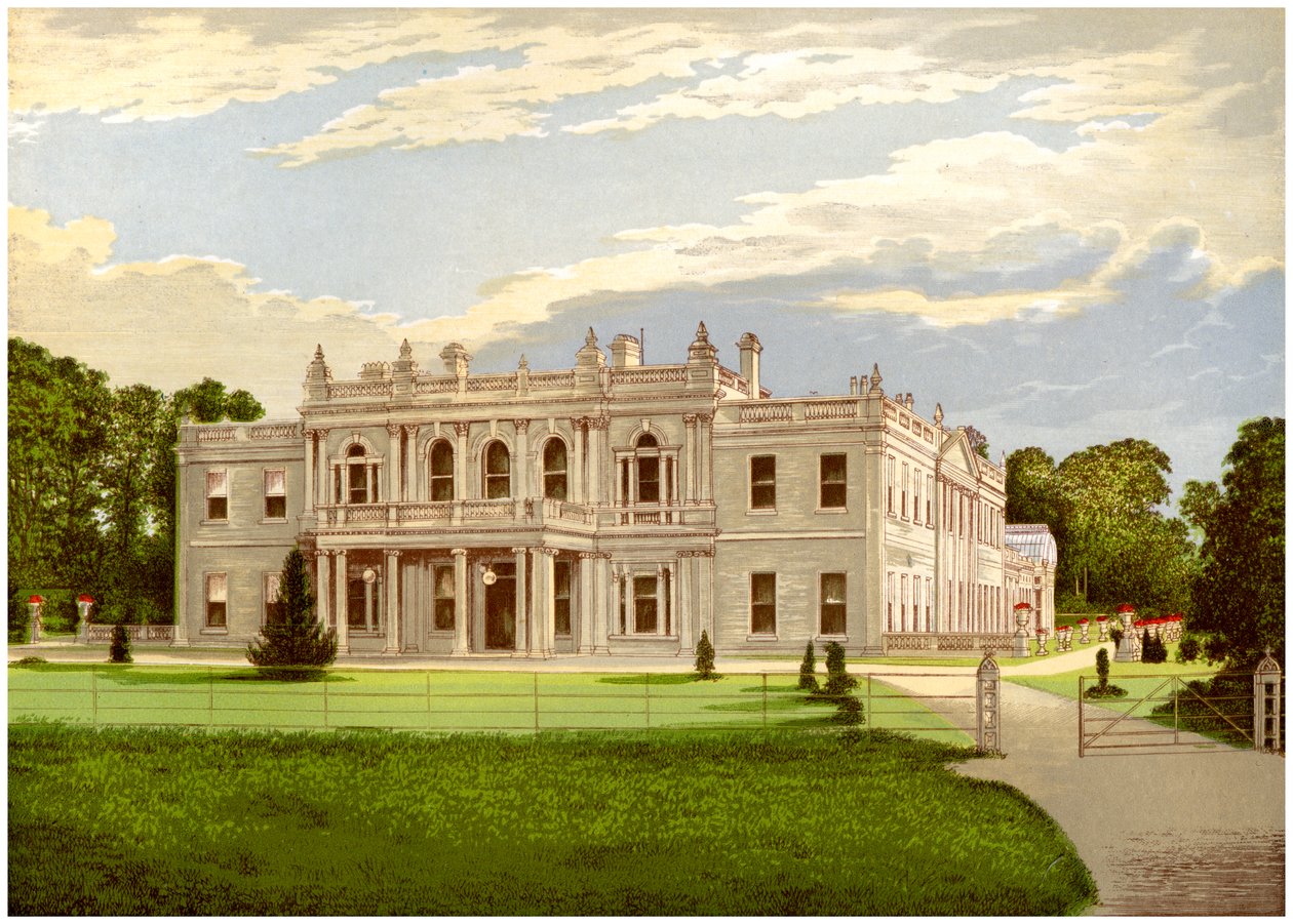 Rolleston Hall, Staffordshire, Home of Baronet Mosley, c1880 by Unbekannt
