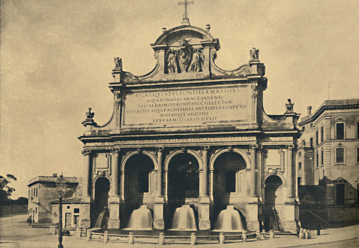 Fountain of the Aqueduct of Paul V, Rome, 1910 by Unbekannt