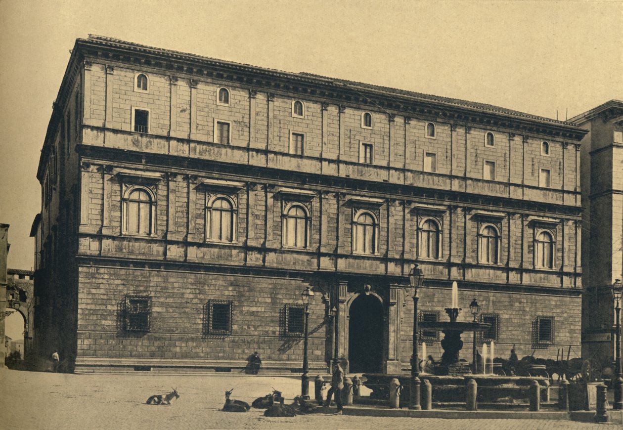 Roma - Piazza Scossacavalli. - Palace of Prince Torlonia, by Bramante, 1910 by Unbekannt