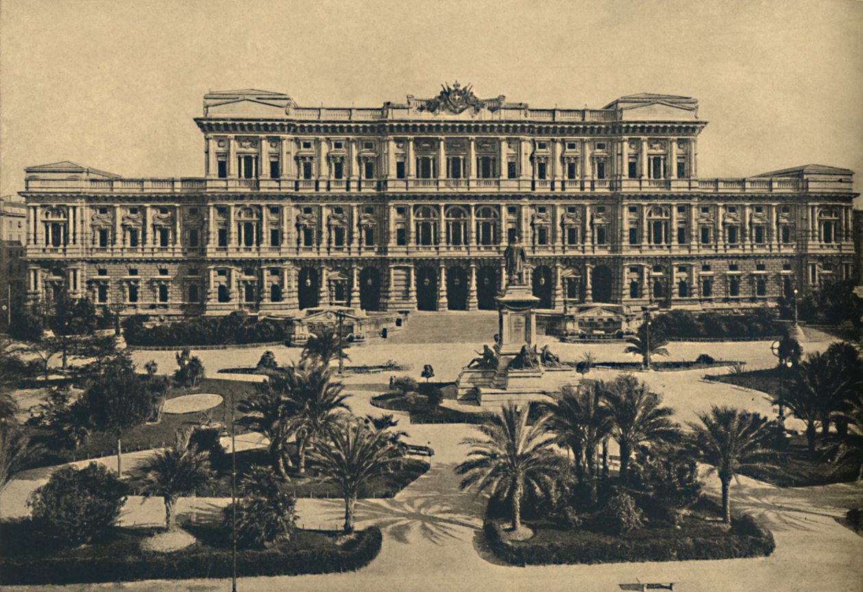 Roma - Prati di Castello. New Law Courts by Calderini, and Statue of Cavour, 1910 by Unbekannt