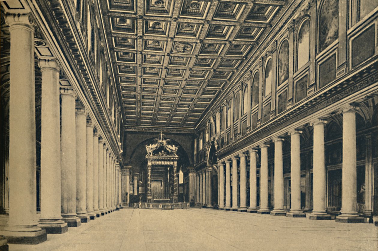 Roma - S. Maria Maggiore. Main Nave, 1910 by Unbekannt