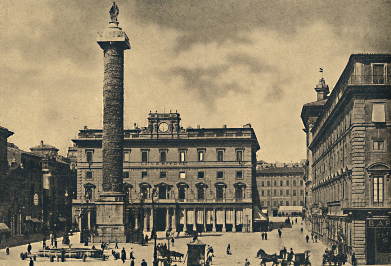 Rome - Square and Column of Marcus Aurelius, 1910 by Unbekannt