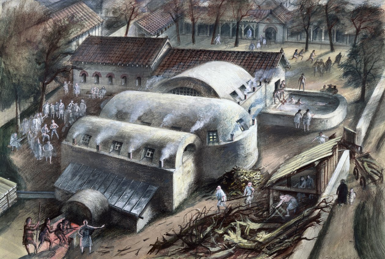 Roman Baths at Cheapside, London by Unbekannt