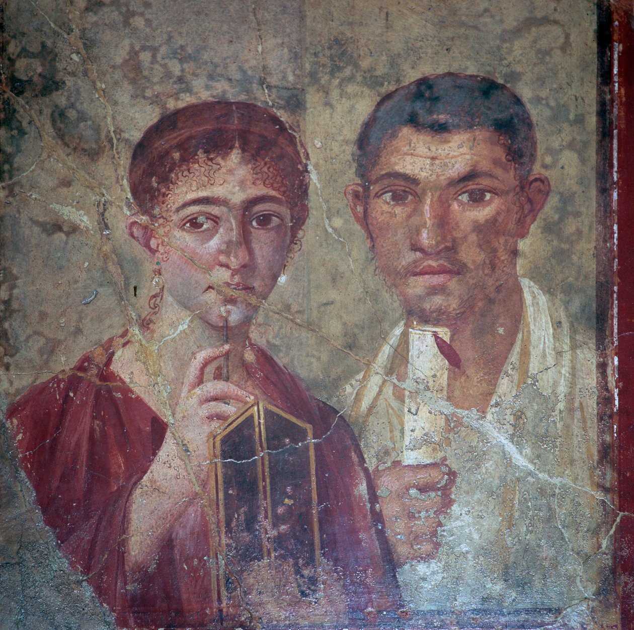 Roman Portrait of Terentius Neo and His Wife, 1st Century by Unbekannt