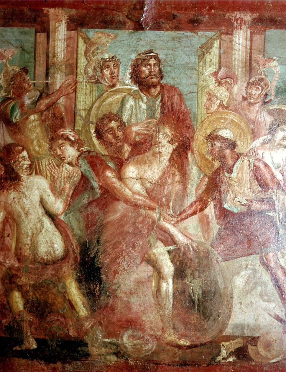 Roman Wallpainting of Achilles Hiding in Scyros, the House of the Dioscuri, Pompeii by Unbekannt