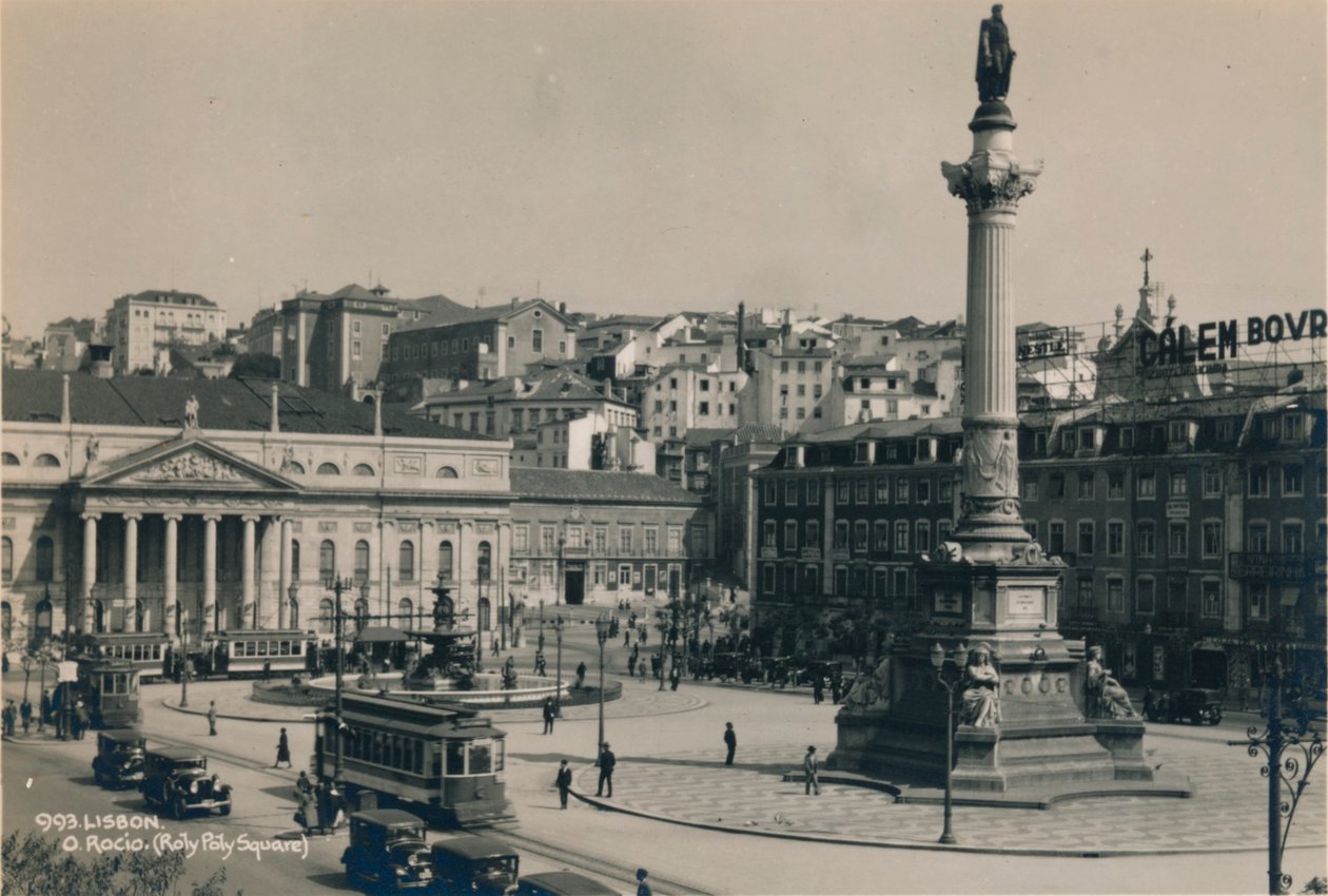 Rossio Square, Lisbon, Portugal by Unbekannt