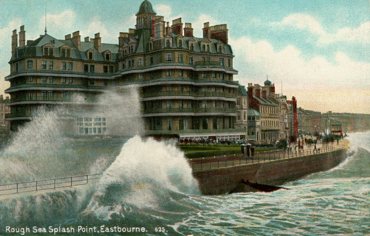 Rough Sea, Splash Point, Eastbourne, Sussex, c1912 by Unbekannt
