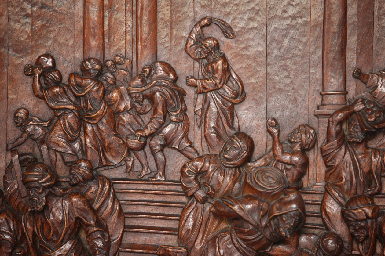 Royal Basilica of San Francisco el Grande. Jesus chases the merchants from the temple, Madrid, Spain by Unbekannt