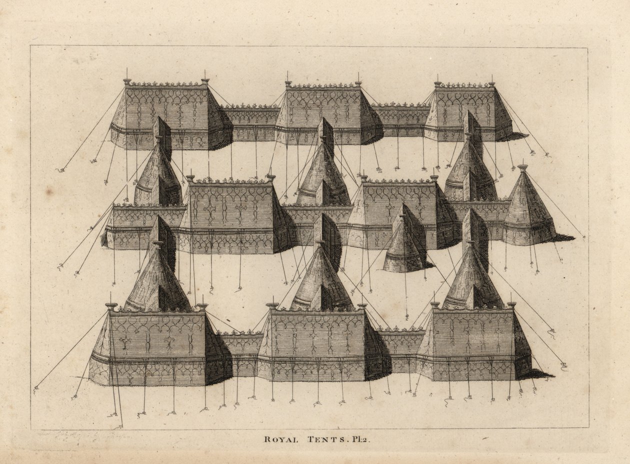 Royal Tents Pitched for the Meeting of King Henry VIII and King Francis I of France Near Ardres 1520 by Unbekannt