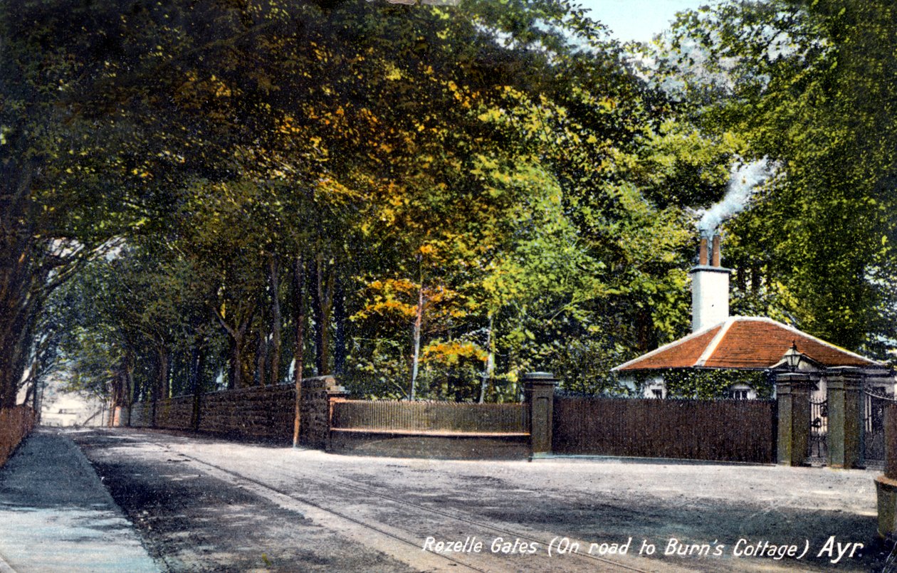 Rozelle Gates, on the road to Burns Cottage, Ayr, Ayrshire, 1913 by Unbekannt
